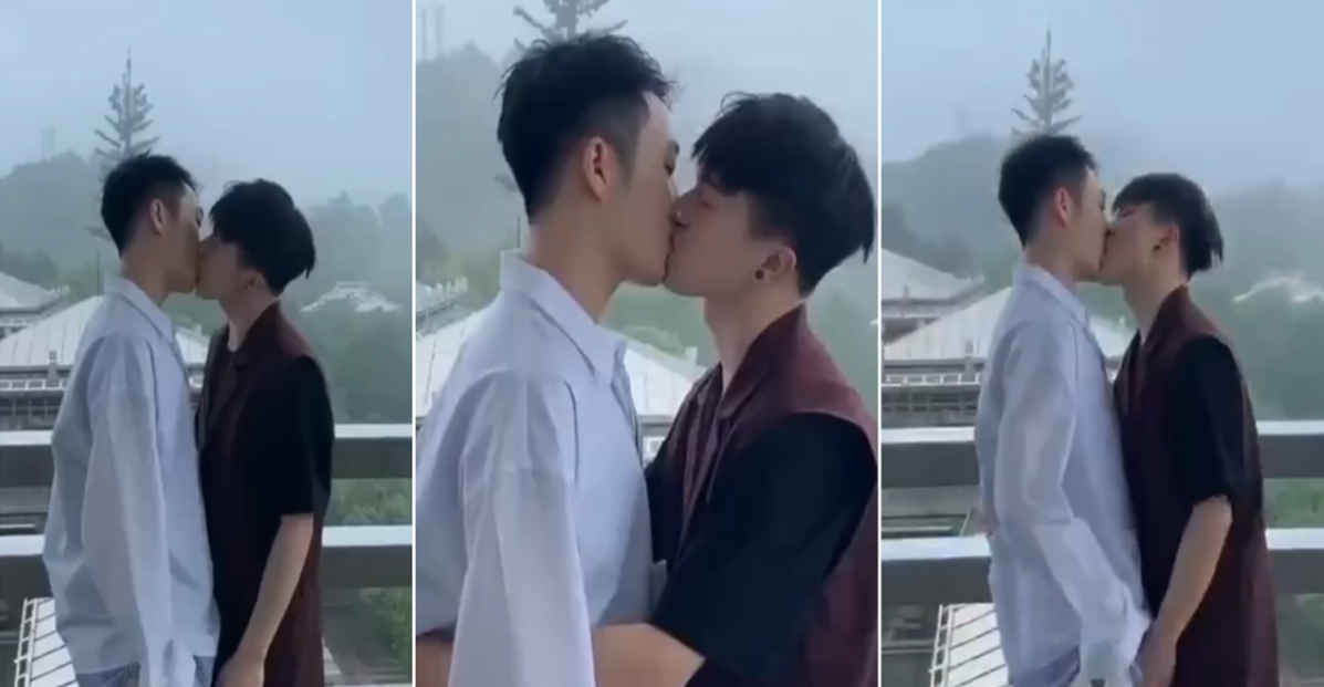 Đẹp trai gay hôn bằng lưỡi!